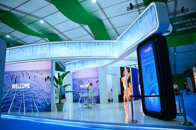 Aménagement du stand ANDA au Salon Halieutis